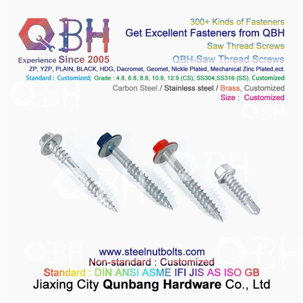QBH Yellow Zinc Plated YZP Socket Notch CKS Countersunk Head Self Drilling Screws