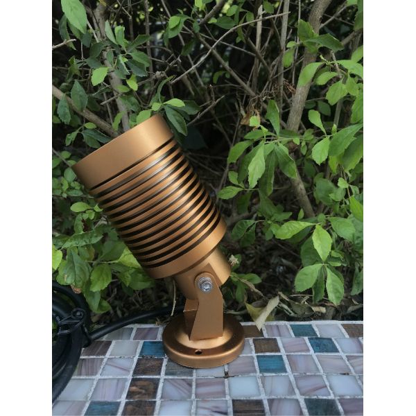 Bronze Retro Style LED Garden Spotlight Cree 12W 8W RGBW 4 In 1 For Outdoor Lighting
