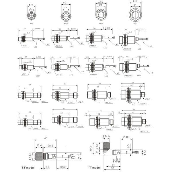 Permanent Magnet 24V DC SM8 Hall Proximity Sensor Long Service Life