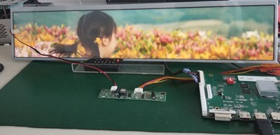 24 Inch Stretched LCD Display , Bar Type Display DV240FBM-NB0 For Advisement Player 16.7M Colors
