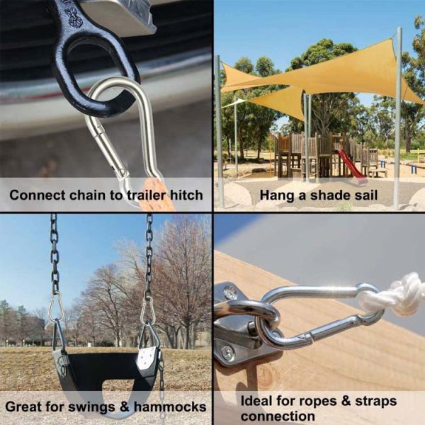 Polished Finish Aluminum Spring Buckle for Heavy Industry Climbing Equipment Kit