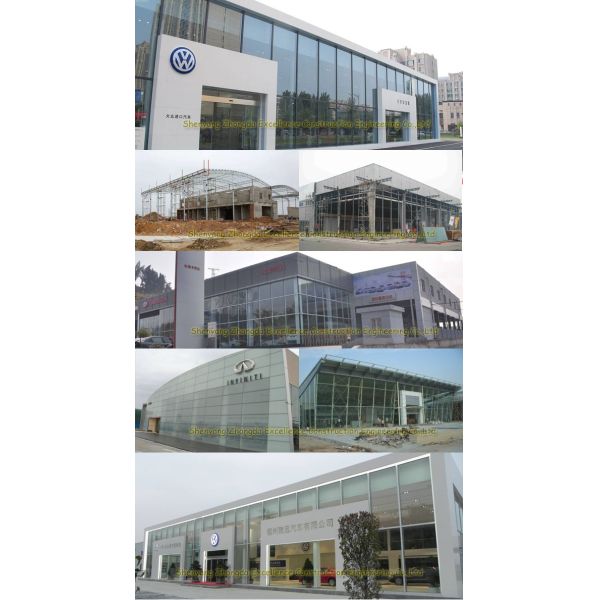 Eco Friendly Lightweight Steel Structures Modern Prefab Commercial Buildings