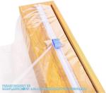 Plastic Wrap Dispenser, Bamboo Wood Cling Food Wrap Dispenser, With Slide Cutter