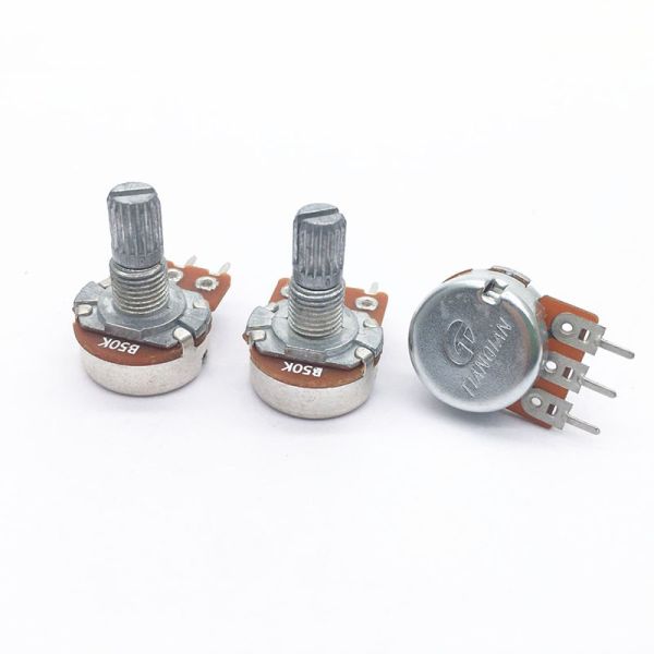 WH148 Rotary Potentiomer Long Life Volume Control Linear B50K B10K Potentiometer Carbon Film Potentiometer For Audio