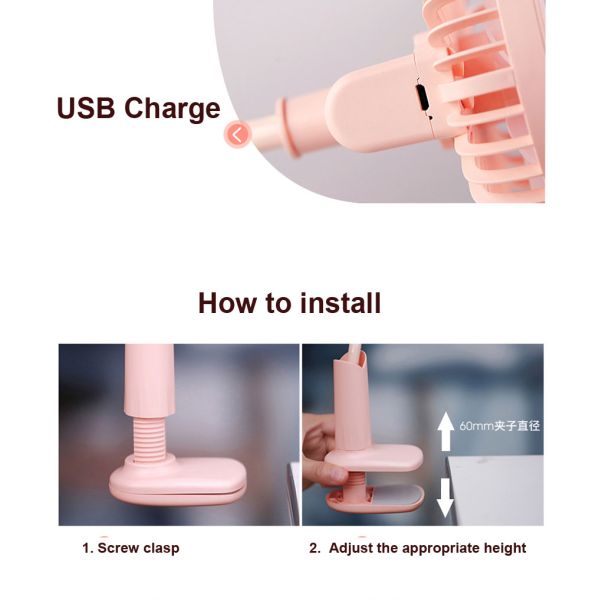 portable mini led fan desk light fan camping light with fan / tent fan light rechargeable