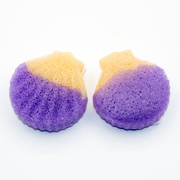 OEM Contrasting Colors Washable Gentle Konjac Sponge For Oily Skin