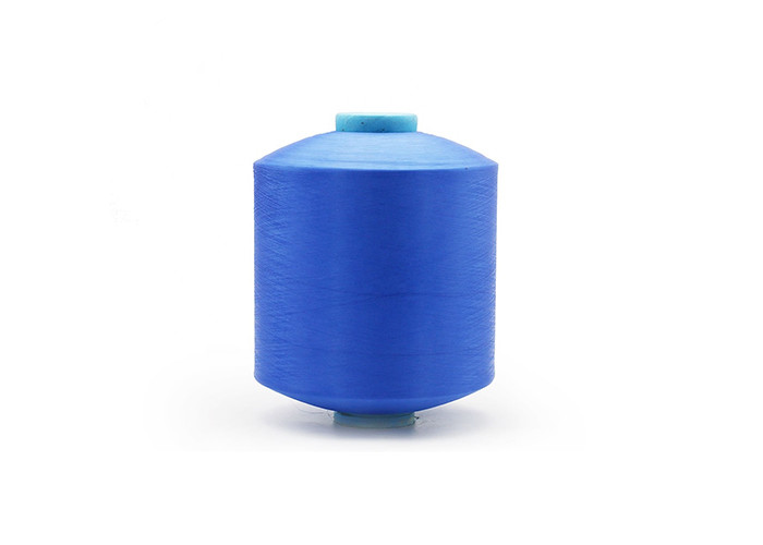 Stretch Polyester Spun Yarn Silky Luster Good Elasticity Customized Color