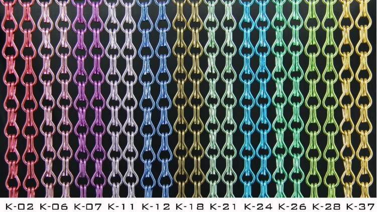 Spacing Divider Colorful Double Hook Metal Mesh Drapery For Shopping Malls