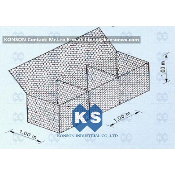 Hexagonal Wire Mesh Gabion Box For Protect Falling Rocks , Gabion Rock Baskets