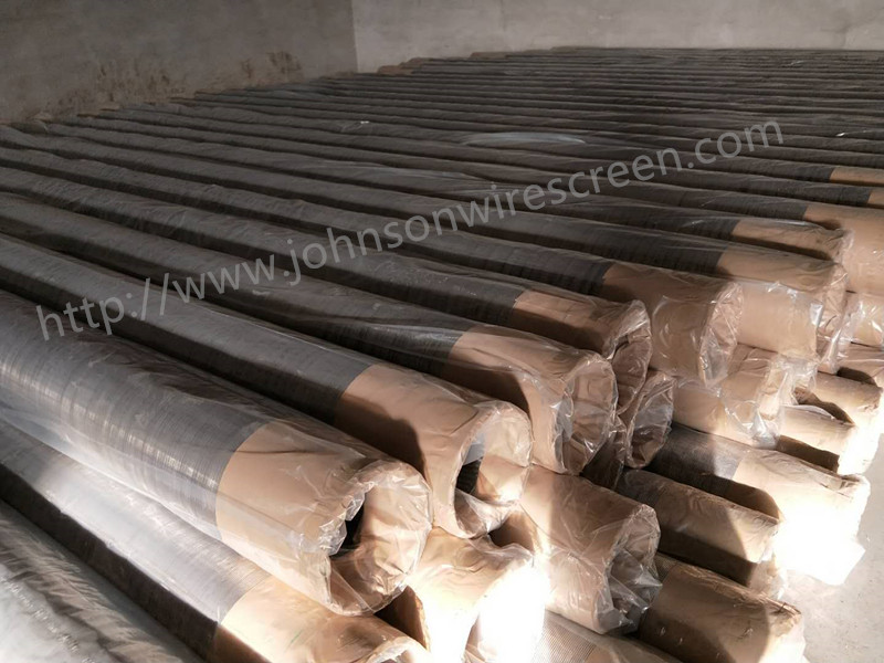 Stainless Steel 304l Johnson Vee Wire Screen , Deep Well Wound Screen 35kg / Meter