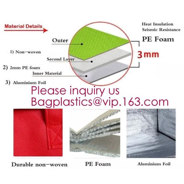 Foldable Lunch Insulated Cooler Bag Heated Food Delivery Bag Thermal Pizza Delivery Cooler Bag