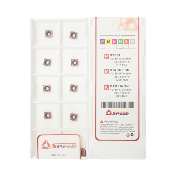 Speed Tungsten Carbide SPMG 060204 U Drill Inserts CVD And PVD Coating