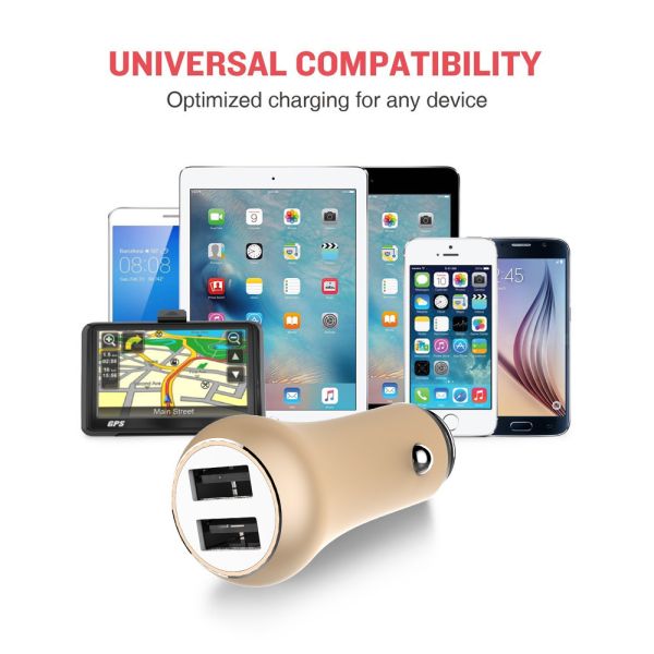 6A Dual USB CAR CHARGER QC3.0 Universal Compatible HOCO 36W Dual USB Car Fast Charger QC3.0 Quick Charge 3.0 USB