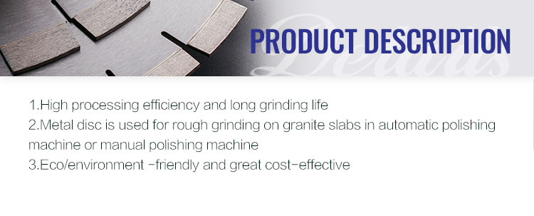 Professional A-Grade Sintered Diamond Metal Disc for Granite Slab Manual Polishing