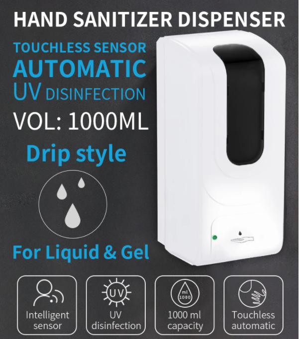 FCC 1200ml OEM ODM Automatic Hand Sanitizer Dispenser