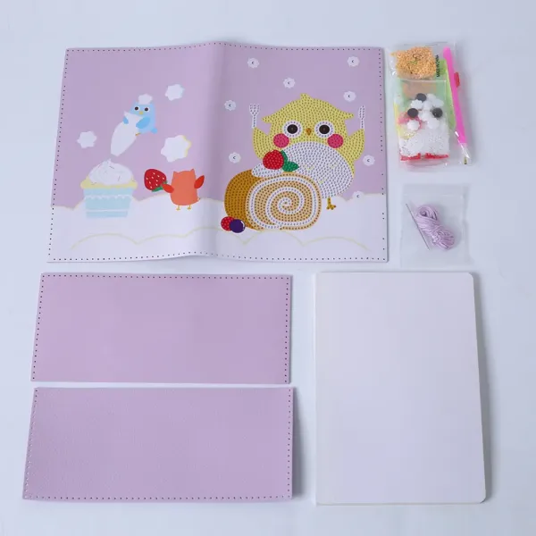 Wholesale DIY Promotion Gift Stationery Handmade Sewing PU Notebook