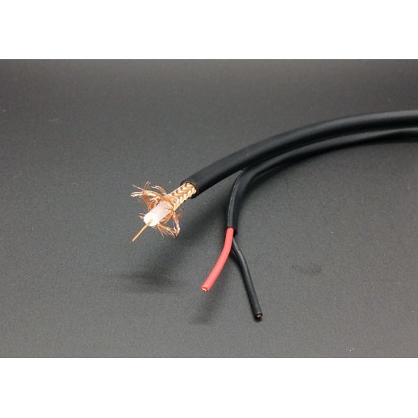 VR90P Solid PE Fig 8 Shotgun Combo Video Wire, Siamese Coax Cable For CCTV Installation