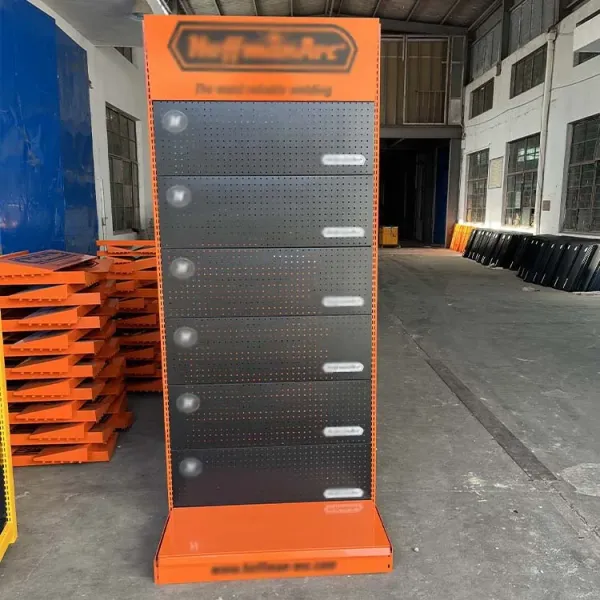 Factory Customized Color Size Innovative Product steel shelves system for super market shop with logo