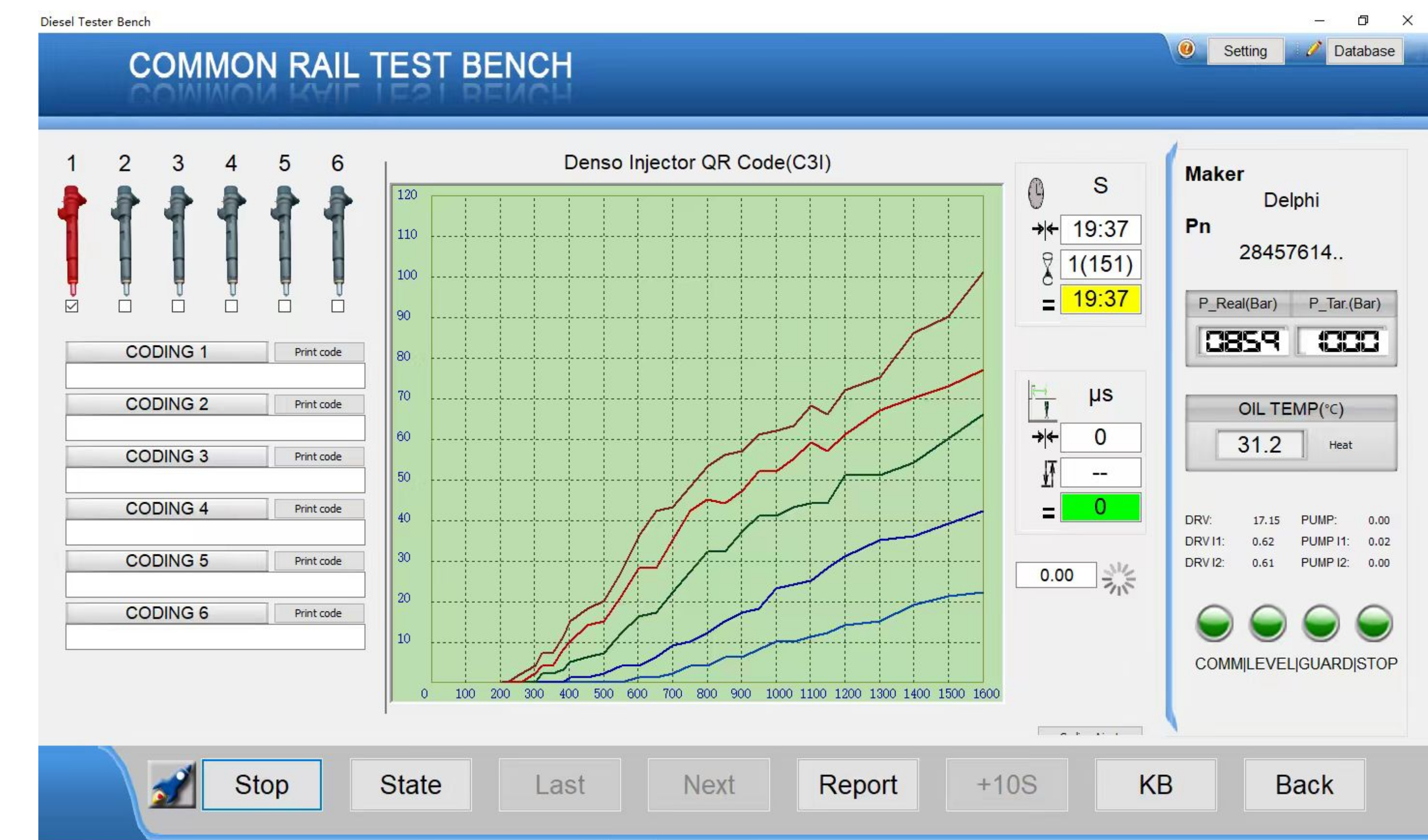 JZ-825 Integrated Injector CAT HEUI PIEZO SOLENOID 320D Pump Common Rail Test Bench