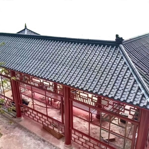 Japanese Tea House Lightweight Artificial Plastic Resin Roof Tile