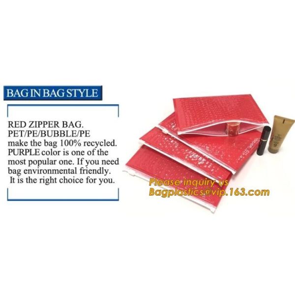 Cosmetic Pink Slider Padded Bag/Silver Zip lockkk Bag With Bubble,Padded Envelopes Cheap Aluminium Foil Zip lockkk Holographic