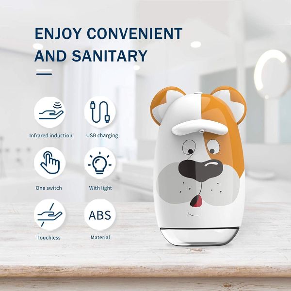 Yellow Sensor Foam Soap Dispenser 95%RH 200ML Waterproof