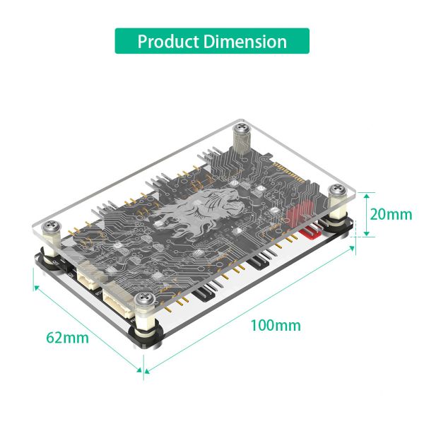 12 Ports 3Pin DC 5V ARGB and 12V 4Pin PWM Fan Hub Breakout Board With Extension Cable 5V ARGB and 12V PWM DC Fan Hub with Acrylic Case and Magnetic
