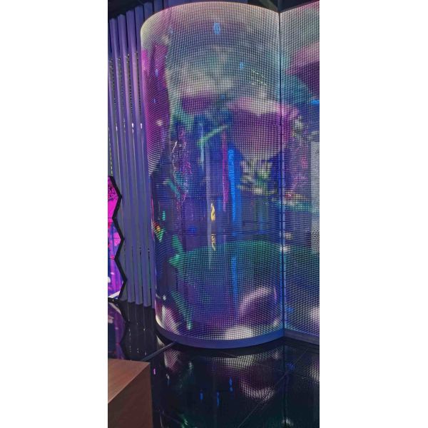 P4/8 Led Transparent Film Screen Outdoor Front Service