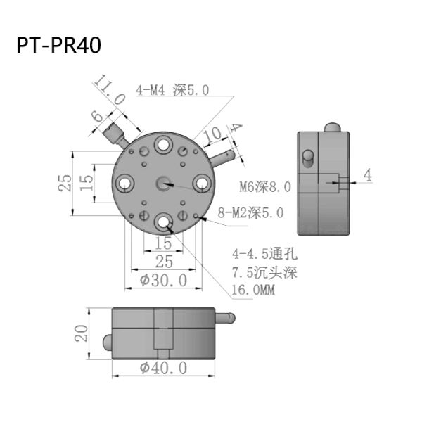 360 ° Sliding Stage Cutiao Rough Adjustment Aluminum Alloy Manual Rotary