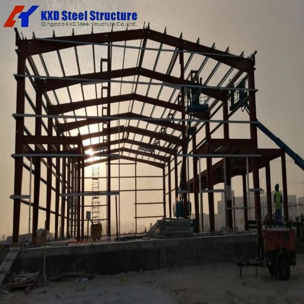 Long-Span Prefabricated Steel Structure Workshop Machinery Agriculture Shed Prefab Building for Renting