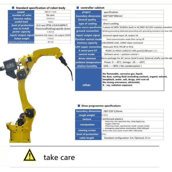 Automatic 6 Axis Welding Robot Industrial CNC Manipulator