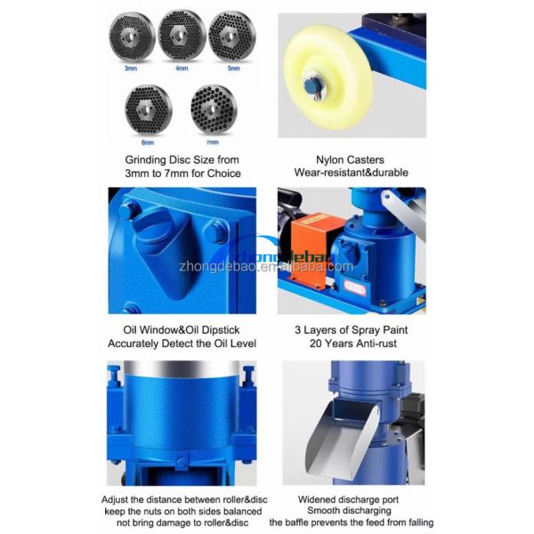 1000kg/H Chicken Food Processing Machine 1-10mm Mini Cattle Feed Machine Plant