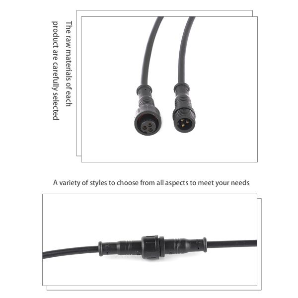 Custom M11 Waterproof Wire PVC Injection Male And Female Plug Connector Outdoor Electric Vehicle Breeding LED Lighting Connector