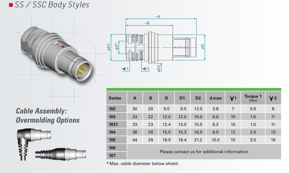 Fischer 3pin Cable Connector SS Body 102 103 Size Short Plug And Vacuum Socket