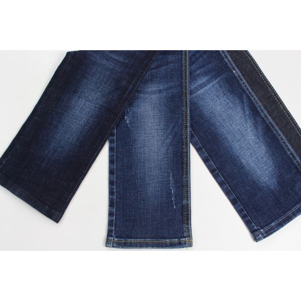 Hot Sell And Wholesale Dark Blue Crosshatch Slub Denim Jeans Fabric