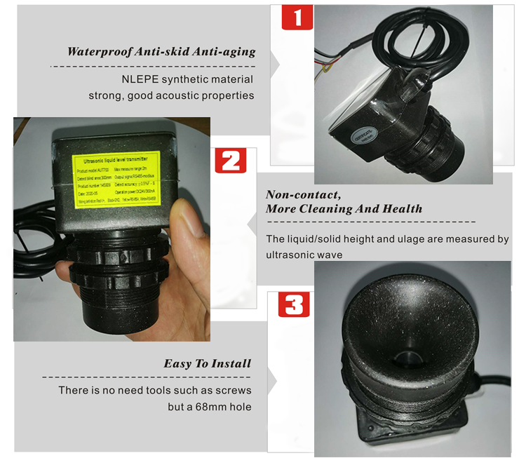 Wifi Ultrasonic Sensor Transmitter Ultrasonic Fuel Tank Level Sensor For River Sea Level