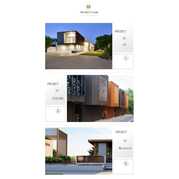 Decorative WPC Paneli Exterior Wall Panel Wood Plastic Composite Coextrusion