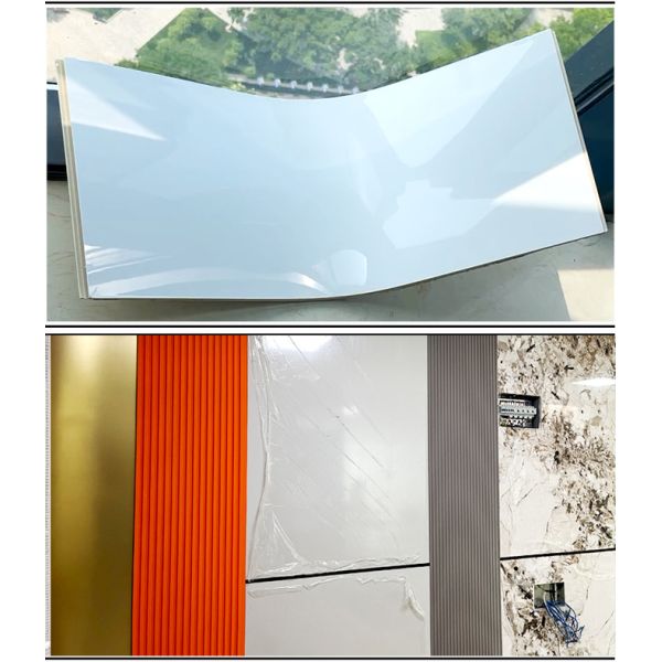 Marble Bamboo Charcoal Decorative Metal Wall Panels Interior Anti Scratch