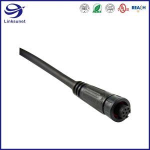Mini IP68 Black Waterproof Connector For Wireless Communication