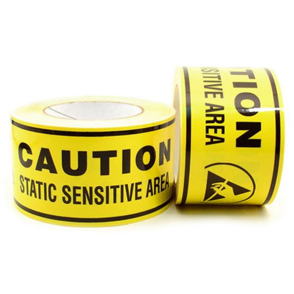 Caution Electronic Packing ESD Warning Tape PVC Protection Acrylic Adhesive Tape