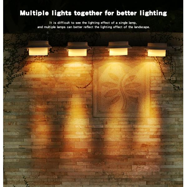 Outdoor 5000K 21LM Solar Gutter Downlights Led Solar Fence Lights With PIR Motion Sensor