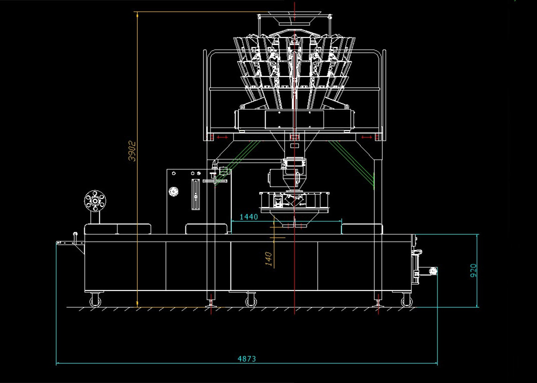 China Multihead Weigher Packing Machine for Hash Brown Frozen Food Packing Line ROMA Thermoforming Packaging wholesale