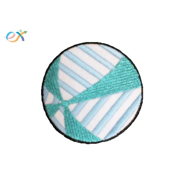 China Rayon Thread Embroidered Sports Patches / Volleyball Iron On Patches wholesale