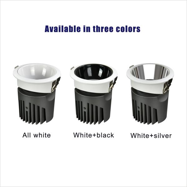 Antiglare Recessed LED Downlights 60w High Watt Lifud Driver IP44 For Homes