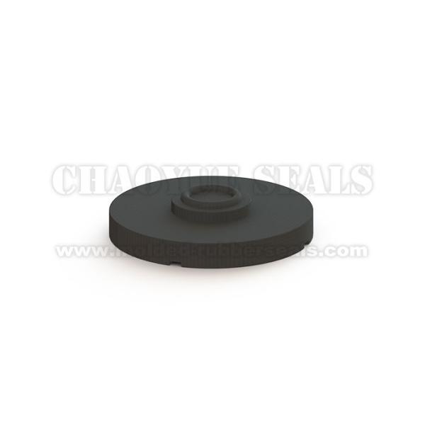 PCB Board Microswitch Silicone Custom Push Button 23.45 Mm Black Color Frost Surface