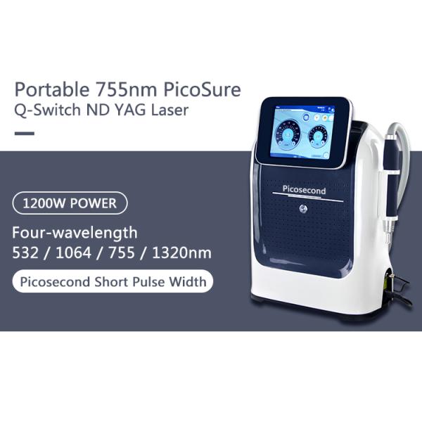 Portable Picosecond Laser Tattoo Removal Pigment Removal Q Switched nd yag Laser carbon peel Machine