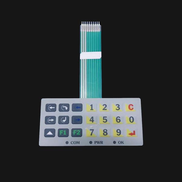 6ms Waterproof Numeric Keypad 10 P Connection Membrane Switch Keypad