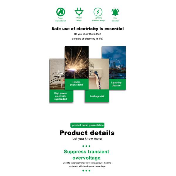 SPD 220V 415V 4P Ac Surge Protection Device