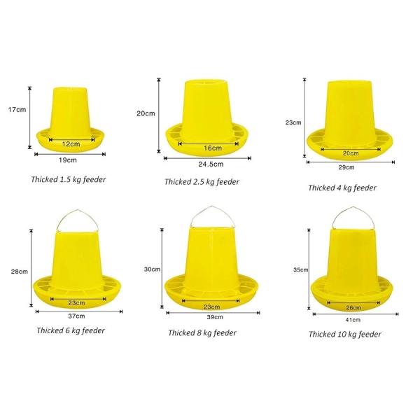 Corrosion Resistance 6kg Quail Poultry Feeder Drinker