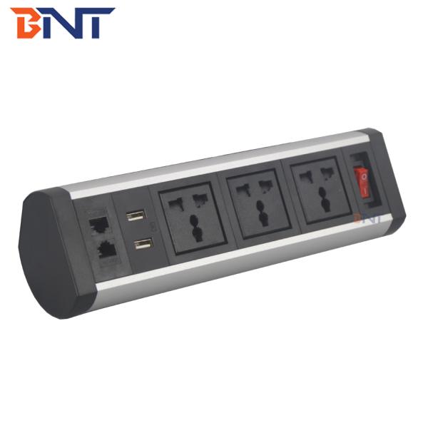 Removable clamp table edge multifunctional desk mounted socket with usb port